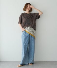 YECCA VECCA 綿麻バギーデニムパンツ