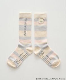 earth music&ecology 【予約】リラックマ×earth マルチボーダーソックス