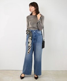 woadblue ＜坪田あさみさんコラボ＞DADA  ダダ  /  LT BLUE ワイドデニムパンツ