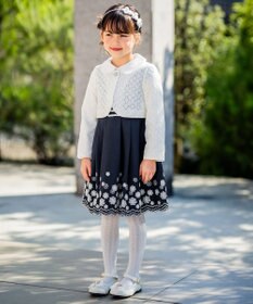 ANY KIDS 裾刺繍ワンピース