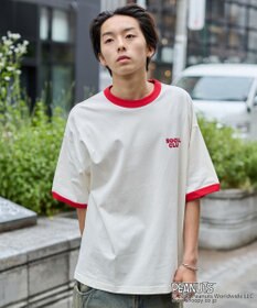 WEGO 【ユニセックス着用ITEM/MLサイズ展開】別注PEANUTSプリントT（SS）