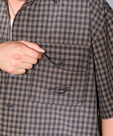 WEGO 【ユニセックス着用ITEM】ブリーチチェックロゴシャツ（SS）