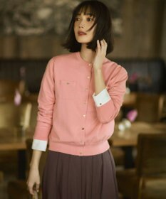 23区 S プレミアムビオコットン ポケット カーディガン