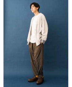 CRAFT STANDARD BOUTIQUE 強撚ポンチカーディガン＋Ｌ／Ｓ　ＴＥＥーＳＥＴ