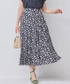 組曲 【WEB限定】ギャザーライトデシン タックスカート スプレーブラック系5