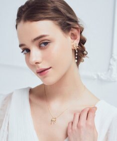 Maison de FLEUR カーリーリボンイヤリング