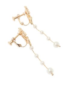 Maison de FLEUR カーリーリボンイヤリング