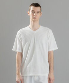 JOSEPH HOMME 新素材【清涼感】メランジクロスジャージー　Vネック半袖カットソー