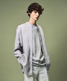 JOSEPH HOMME ノルマンディリネントロピカル　バンドカラーシャツ