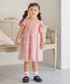 ANY KIDS 刺繍チュールワンピース