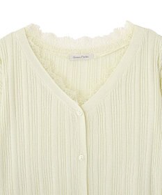 Green Parks レースドッキングニットカーディガン
