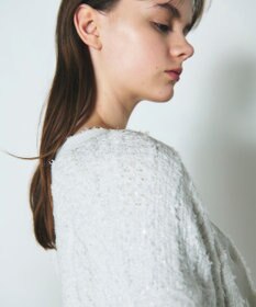 GRACE CONTINENTAL ラメツイードニットカーディガン