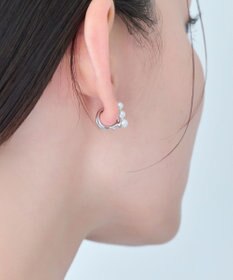 Phoebe 〈シリーズ累計販売15000点突破！〉ダブルデコレイトカフイヤリング　シルバー