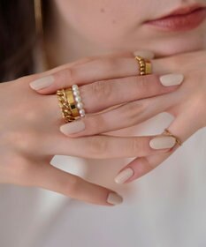 Phoebe 【金属アレルギー対応】ソリッドキヘイリング　ゴールド