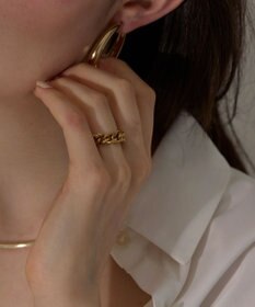 Phoebe 【金属アレルギー対応】ソリッドキヘイリング　ゴールド