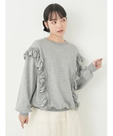 earth music&ecology フリルスウェットプルオーバー