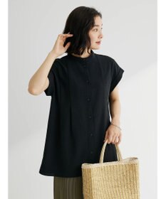 Green Parks フレンチスリーブタックブラウス