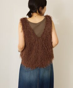 AMERICAN HOLIC 【前後2way】サイドスリットシャギーベスト