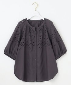 ANY SIS L 【洗える】カットワークエンブロイダリー ブラウス