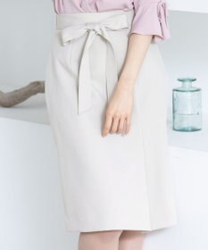 Tiaclasse 【洗える】快適な履き心地のダブルクロスセミタイトスカート