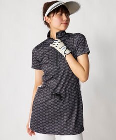 FILA GOLF／marie claire 【Marie claire sports】ロゴ柄ハーフジップチュニック