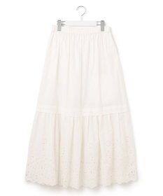 23区 【SLOW/一部店舗限定】フラワーエンブロイダリー スカート