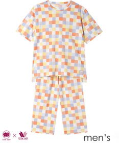 ワコール／睡眠科学 パジャマ 綿100%(本体) 天竺素材 5分袖 半袖 7分丈 メンズ YGT154 睡眠科学／ワコール