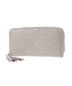 UNBILLION ペルケ perche / 牛革ドット刺繍ラウンド長財布