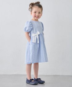 ANY KIDS 【洗濯機可能】サッカー ストライプワンピース