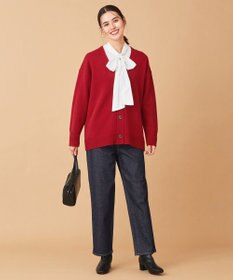 ANY 【洗濯機可】ラムウールVネック カーディガン