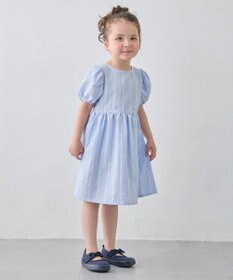 ANY KIDS 【洗濯機可能】サッカー ストライプワンピース