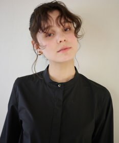 #Newans 【シワになりにくい/洗濯機可能】ダブルフリルヘムシャツ