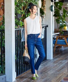 Tiaclasse L 【洗える】体型カバーも叶うフリルカラーチュニックブラウス