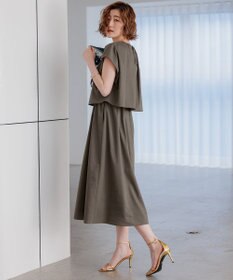 23区 S 【接触冷感/洗える】ストレッチラミータフタ ワンピース