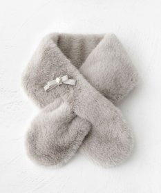 TOCCA 【ブローチ取り外し可】BOW RIBBON FURTIPPET ティペット