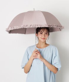 MOONBAT 【晴雨兼用日傘】LANVIN en Bleu (ランバン オン ブルー) 長傘 ドビーフリル 遮光 遮熱 UV