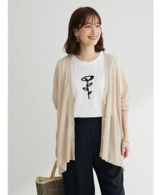 Green Parks 接触冷感シアーニットカーディガン