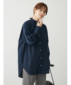 Green Parks イージーケアスタンドフリルシャツチュニック