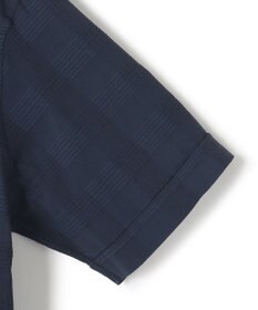 JOSEPH HOMME ドビーチェックストレッチ　ウイングカラー半袖シャツ