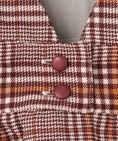 組曲 KIDS 【110-140cm】Chocolat de check ジャンパースカート