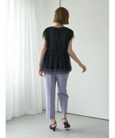 YECCA VECCA チュールギャザーブラウス