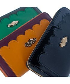 tsumori chisato CARRY スカラップコンビ ラウンドファスナー長財布