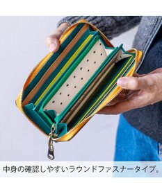 tsumori chisato CARRY スカラップコンビ ラウンドファスナー長財布