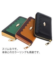 tsumori chisato CARRY スカラップコンビ ラウンドファスナー長財布