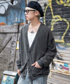 WEGO 【ユニセックス着用ITEM】ケミカルスウェットカーディガン