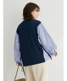 Green Parks 布帛ドッキング脇リボンプルオーバー