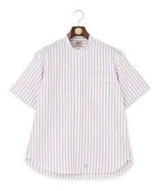 J.PRESS MEN 【クールマックス】サッカー マルチストライプ バンドカラーシャツ