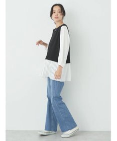 earth music&ecology プリーツドッキングプルオーバー