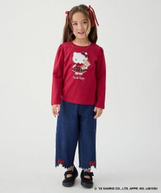 ANY KIDS 【ハローキティ×ANY KIDS】アップリケ 長袖Tシャツ