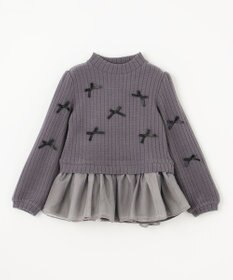 ANY KIDS ふくれジャガードリボンチュニック